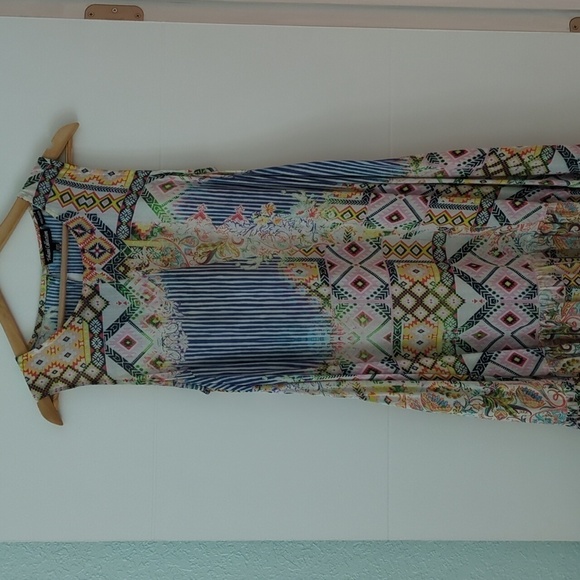 Johnny Was style maxi tiered sleeveless dress by Tolani Collection - Picture 1 of 9